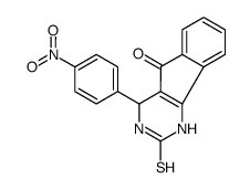 4-(4-nitrophenyl)-2-sulfanylidene-3,4-dihydro-1H-indeno[1,2-d]pyrimidin-5-one Structure