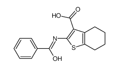 2-benzamido-4,5,6,7-tetrahydro-1-benzothiophene-3-carboxylic acid Structure