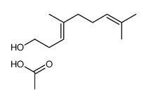 acetic acid,4,8-dimethylnona-3,7-dien-1-ol Structure