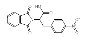 2-(1,3-dioxoisoindol-2-yl)-3-(4-nitrophenyl)propanoic acid结构式