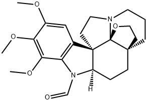 19,21-Epoxy-1-formyl-15,16,17-trimethoxyaspidospermidine structure