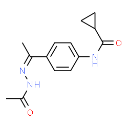 Acetic acid, [1-[4-[(cyclopropylcarbonyl)amino]phenyl]ethylidene]hydrazide结构式