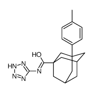 3-(4-methylphenyl)-N-(2H-tetrazol-5-yl)adamantane-1-carboxamide结构式