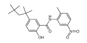 2-Hydroxy-N-(2-methyl-5-nitro-phenyl)-5-(1,1,3,3-tetramethyl-butyl)-benzamide Structure