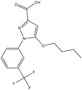 5-butoxy-1-(3-trifluoromethyl-phenyl)-1H-pyrazole-3-carboxylic acid Structure