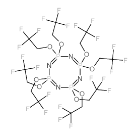 Cyclo-tetrakis(bis(2,2,2-trifluoroethoxy)phosphonitrile) structure