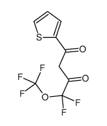 4,4-difluoro-1-thiophen-2-yl-4-(trifluoromethoxy)butane-1,3-dione结构式