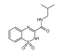 1,1-dioxo-1,2(4)-dihydro-1λ6-benzo[1,2,4]thiadiazine-3-carboxylic acid isobutylamide结构式