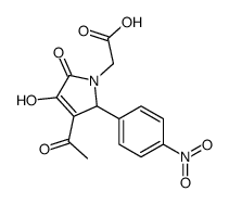 2-[3-acetyl-4-hydroxy-2-(4-nitrophenyl)-5-oxo-2H-pyrrol-1-yl]acetic acid结构式