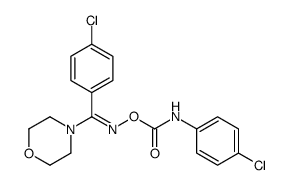 [[(4-chlorophenyl)-morpholin-4-ylmethylidene]amino] N-(4-chlorophenyl)carbamate Structure