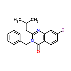 3-苄基-7-氯-2-异丁基喹唑啉-4(3H)-酮结构式