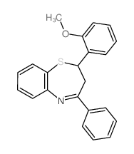 2-(2-methoxyphenyl)-4-phenyl-2,3-dihydro-1,5-benzothiazepine Structure