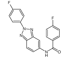 4-fluoro-N-[2-(4-fluorophenyl)benzotriazol-5-yl]benzamide Structure