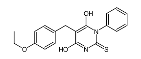 5-[(4-ethoxyphenyl)methyl]-6-hydroxy-1-phenyl-2-sulfanylidenepyrimidin-4-one Structure