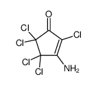 3-amino-2,4,4,5,5-pentachlorocyclopent-2-en-1-one结构式