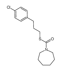 Azepane-1-carbothioic acid S-[3-(4-chloro-phenyl)-propyl] ester Structure