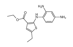 Ethyl 2-(2,4-diaminoanilino)-5-ethyl-thiophene-3-carboxylate结构式