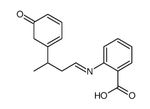 2-[3-(5-oxocyclohexa-1,3-dien-1-yl)butylideneamino]benzoic acid Structure