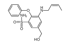 3-(but-2-enylamino)-5-(hydroxymethyl)-2-phenoxybenzenesulfonamide Structure