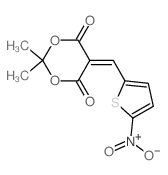 1,3-Dioxane-4,6-dione, 2, 2-dimethyl-5-[(5-nitro-2-thienyl)methylene]-结构式