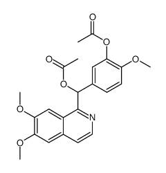 Acetic acid (3-acetoxy-4-methoxy-phenyl)-(6,7-dimethoxy-isoquinolin-1-yl)-methyl ester Structure