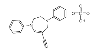 1,4-diphenyl-1,2,3,5-tetrahydro-1,4-diazepin-1-ium-6-carbonitrile,perchlorate结构式