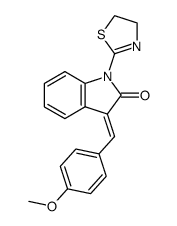 1-(4,5-Dihydro-thiazol-2-yl)-3-[1-(4-methoxy-phenyl)-meth-(Z)-ylidene]-1,3-dihydro-indol-2-one Structure