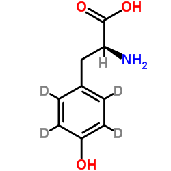 L-Tyrosine (Ring-D4) structure