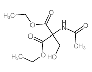Propanedioicacid, 2-(acetylamino)-2-(hydroxymethyl)-, 1,3-diethyl ester结构式