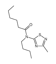 N-butyl-N-(3-methyl-1,2,4-thiadiazol-5-yl)hexanamide结构式