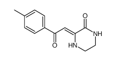 3-(2-oxo-2-p-tolyl-ethylidene)-piperazin-2-one结构式