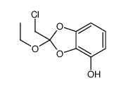 2-(chloromethyl)-2-ethoxy-1,3-benzodioxol-4-ol结构式