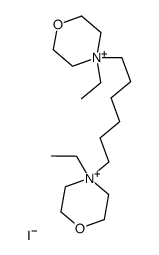 4,4'-diethyl-4,4'-hexanediyl-bis-morpholinium, diiodide Structure