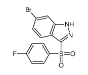 6-bromo-3-(4-fluorophenyl)sulfonyl-2H-indazole Structure