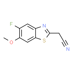 2-Benzothiazoleacetonitrile,5-fluoro-6-methoxy-(9CI) structure