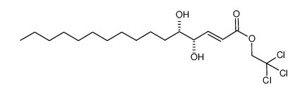 (2E,4S,5S)-4,5-dihydroxyhexadec-2-enoic acid 2,2,2-trichloroethyl ester Structure