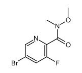 5-bromo-3-fluoro-N-methoxy-N-methylpyridine-2-carboxamide Structure