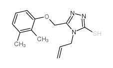 4-烯丙基-5-[(2,3-二甲基苯氧基)甲基]-4H-1,2,4-噻唑-3-硫醇结构式