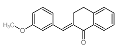 (2E)-2-[(3-methoxyphenyl)methylidene]tetralin-1-one结构式