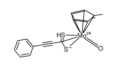 [(η5-C5H4Me)Mo(O)(η3-S2CCCPh)]结构式