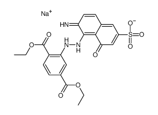 sodium diethyl 2-[(2-amino-8-hydroxy-6-sulphonatonaphthyl)azo]terephthalate structure