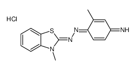 3-methyl-4-[(3-methyl-1,3-benzothiazol-3-ium-2-yl)diazenyl]aniline,chloride Structure