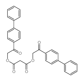 Propanedioic acid,1,3-bis(2-[1,1'-biphenyl]-4-yl-2-oxoethyl) ester structure