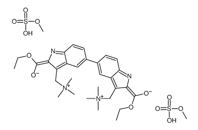 [2-ethoxycarbonyl-5-[2-ethoxycarbonyl-3-[(trimethylazaniumyl)methyl]-1H-indol-5-yl]-1H-indol-3-yl]methyl-trimethylazanium,methyl sulfate结构式