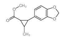 methyl 2-benzo[1,3]dioxol-5-yl-3-methyl-cyclopropane-1-carboxylate structure