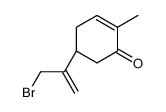 (5R)-5-(3-bromoprop-1-en-2-yl)-2-methylcyclohex-2-en-1-one结构式