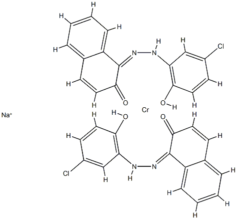 sodium bis[1-[(5-chloro-2-hydroxyphenyl)azo]-2-naphtholato(2-)]chromate(1-) structure