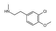 2-(3-Chloro-4-methoxyphenyl)-N-methylethanamine结构式