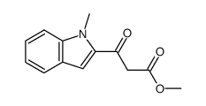 3-(1-Methyl-1H-indol-2-yl)-3-oxo-propionic acid methyl ester结构式