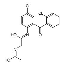 2-(Acetylamino)-N-(4-chloro-2-(2-chlorobenzoyl)phenyl)acetamide Structure